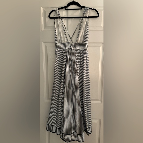 Blue stripe midi dress - size L - Picture 4 of 5